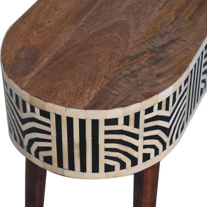 Handcrafted Edessa Honey Caramel Bone Inlay Console Table – IN3821