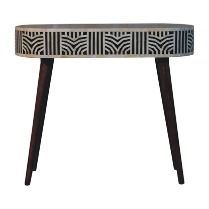Handcrafted Edessa Honey Caramel Bone Inlay Console Table – IN3821