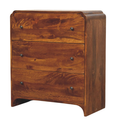 Newton Chestnut 3 Drawer Chest - White Bear Furnishings
