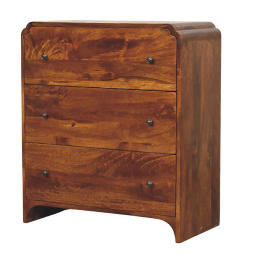 Newton Chestnut 3 Drawer Chest - White Bear Furnishings