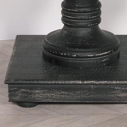 Maison Reproductions 180cm Black Distressed Console Table with Drawers - KFA146