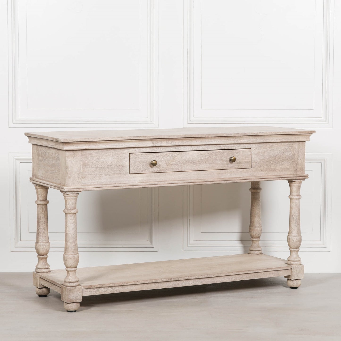 Maison Reproductions Acacia Wooden Console with Single Drawer - KFA193
