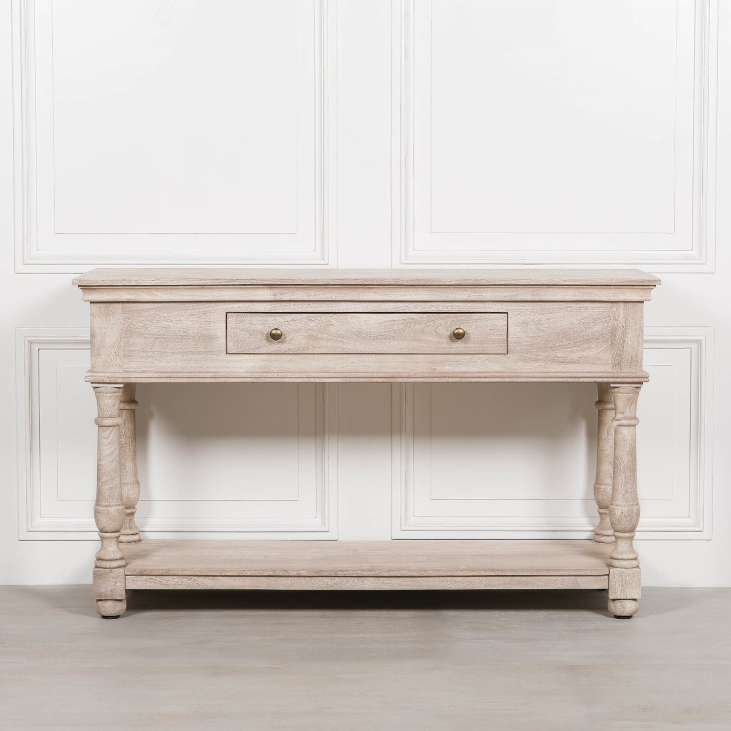 Maison Reproductions Acacia Wooden Console with Single Drawer - KFA193