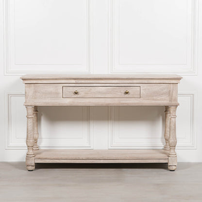 Maison Reproductions Acacia Wooden Console with Single Drawer - KFA193