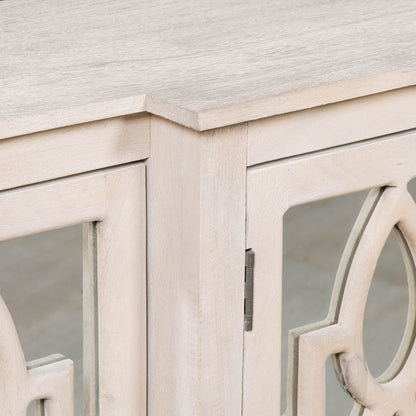 Maison Reproductions Wooden 4 Door Mirrored Breakfront Sideboard - KFA564