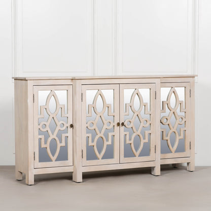 Maison Reproductions Wooden 4 Door Mirrored Breakfront Sideboard - KFA564