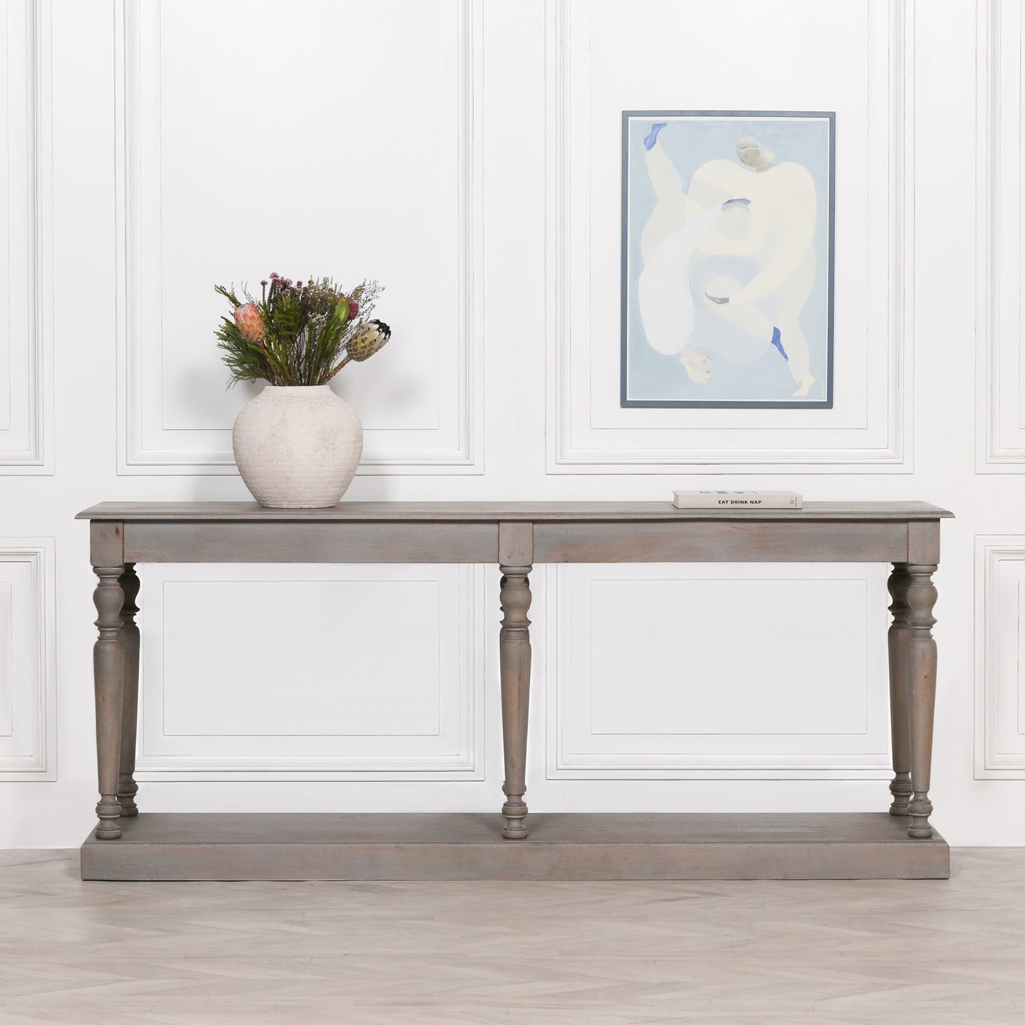 Maison Reproductions Rustic Wooden Column Leg Console -  KFA679