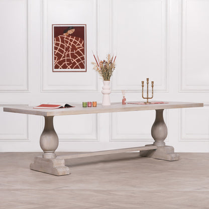 Maison Reproductions Blanche Wood Rustic Rectangular Dining Table 260cm - KFA941