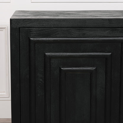 Maison Reproductions Black Wooden Contemporary Sideboard - KFA994