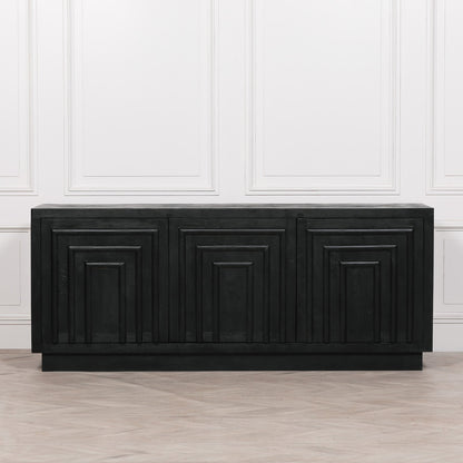 Maison Reproductions Black Wooden Contemporary Sideboard - KFA994