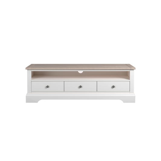 Laura Ashley Dorset Wide TV Unit in White - 3746704 - White Bear Furnishings