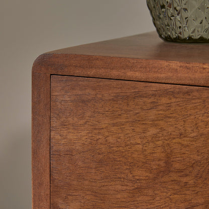 Fishe & Lilly Scandinavian Walnut Logan Narrow Bedside Table