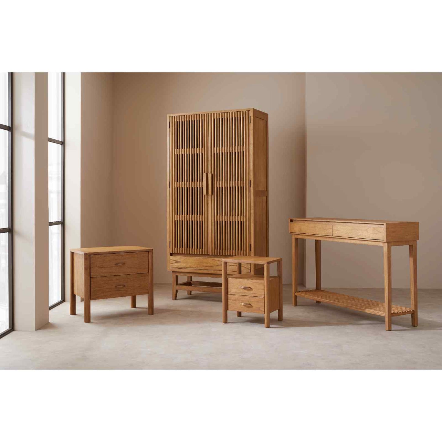 Fishe & Lilly Melia Light Oak Wardrobe with Drawers