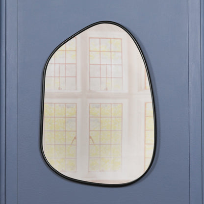 Black Framed Asymmetrical Wall Mirror - MWA681