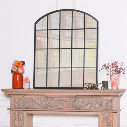 Black Metal Window Mirror - MWA812