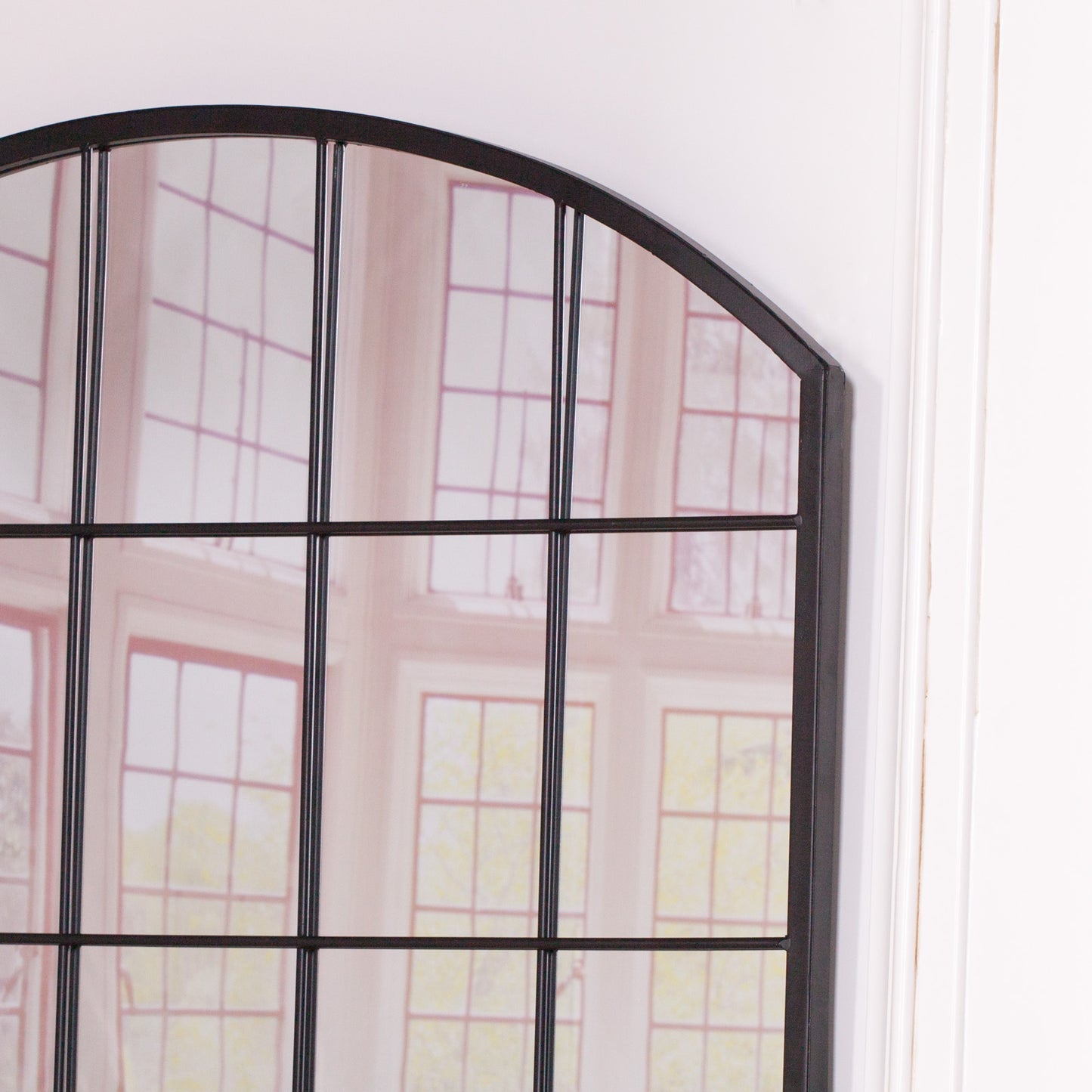 Black Metal Window Mirror - MWA812
