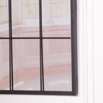 Black Metal Window Mirror - MWA812