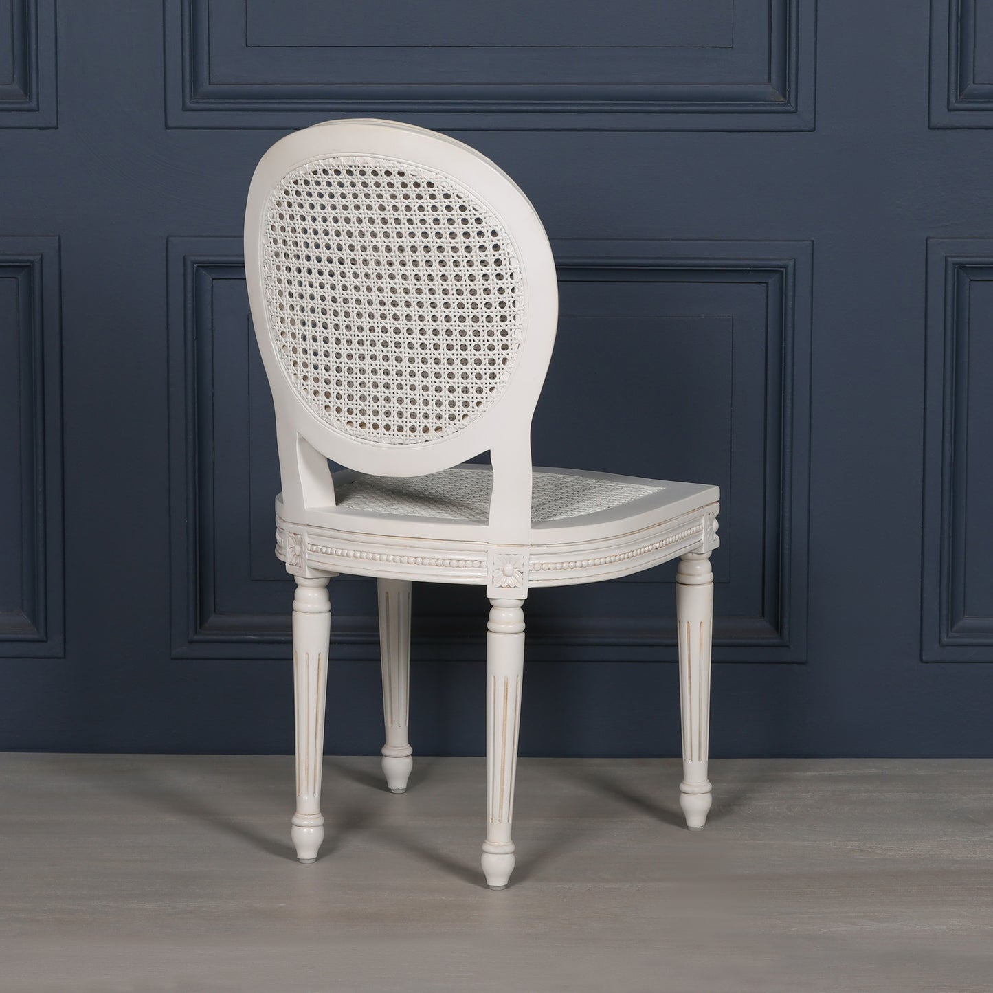 [Set of 2] Maison Reproductions White Chateau Dining Chairs - MWF035