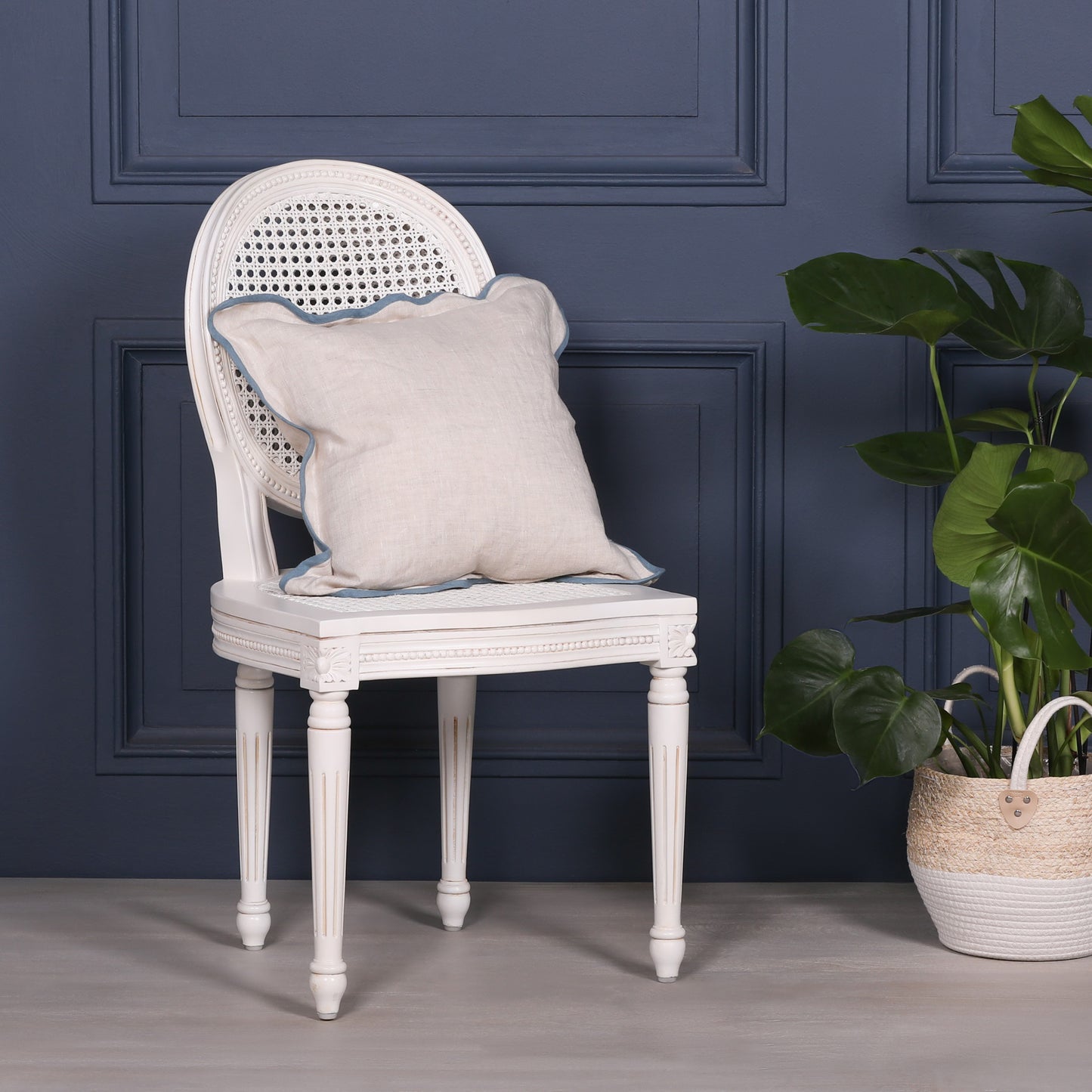 [Set of 2] Maison Reproductions White Chateau Dining Chairs - MWF035