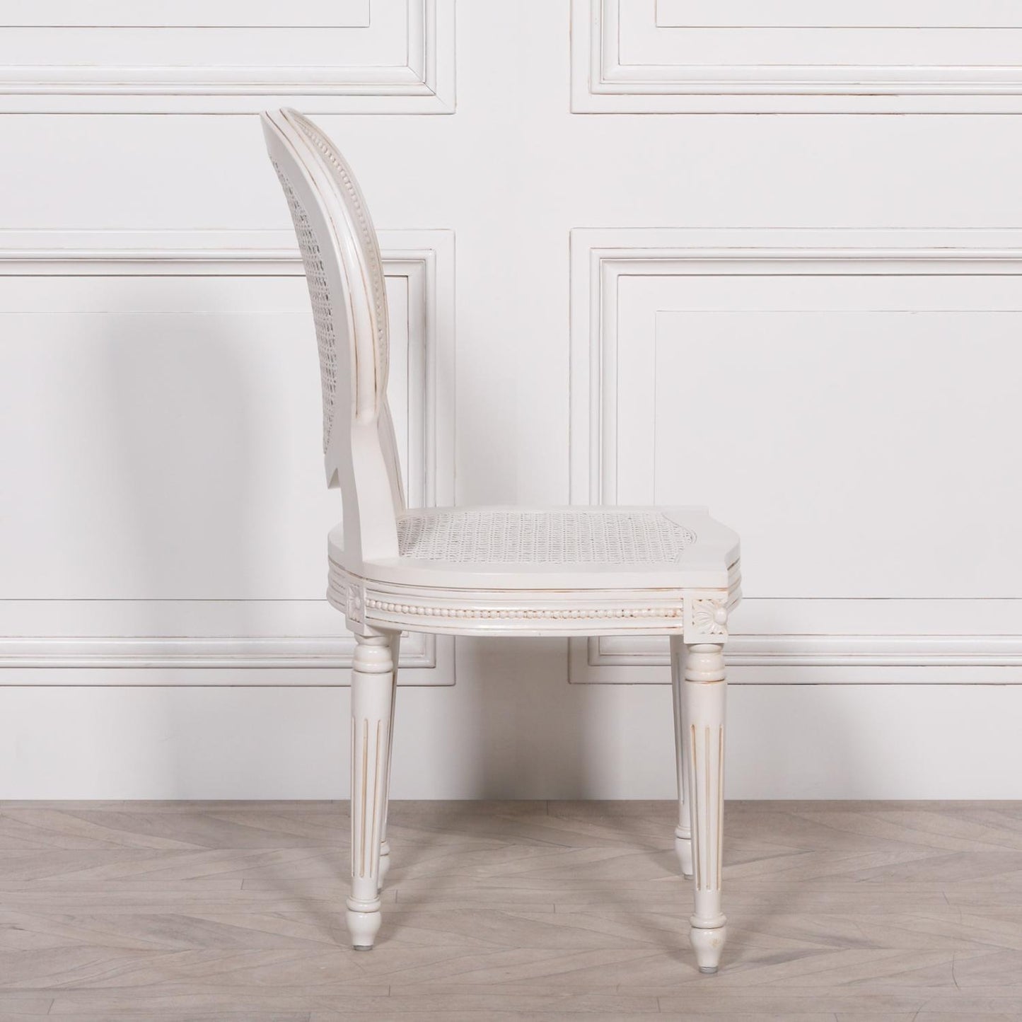 [Set of 2] Maison Reproductions White Chateau Dining Chairs - MWF035