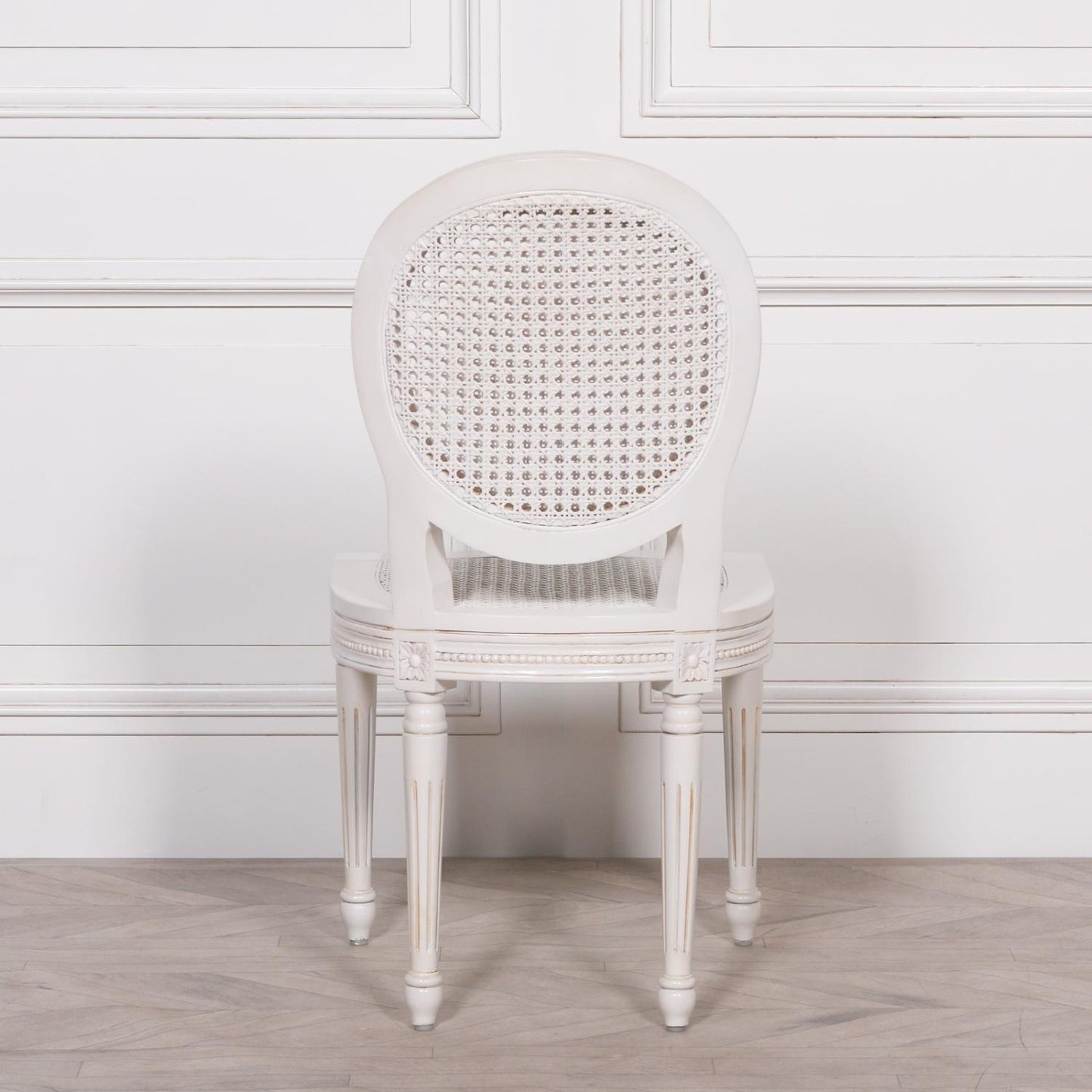 [Set of 2] Maison Reproductions White Chateau Dining Chairs - MWF035