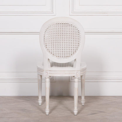 [Set of 2] Maison Reproductions White Chateau Dining Chairs - MWF035