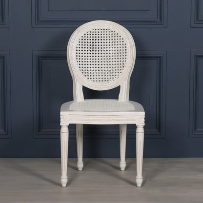 [Set of 2] Maison Reproductions White Chateau Dining Chairs - MWF035
