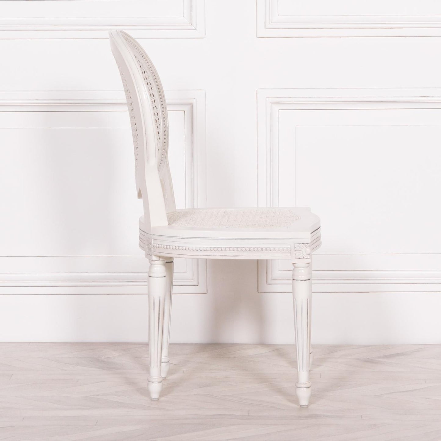 [Set of 2] Maison Reproductions Off White Chateau Rattan Dining Chairs - MWF03