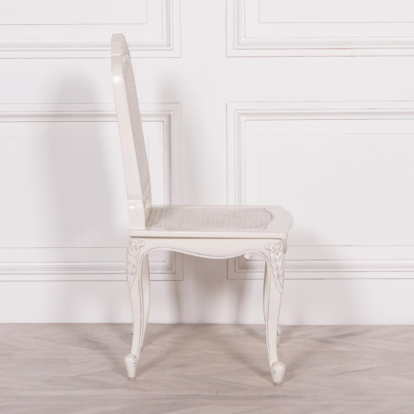 [Set of 2] Maison Reproductions Off White Rattan Dining Chairs / Bedroom Chairs - MWF28