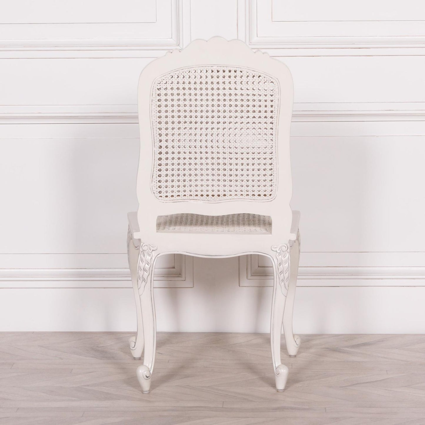 [Set of 2] Maison Reproductions Off White Rattan Dining Chairs / Bedroom Chairs - MWF28