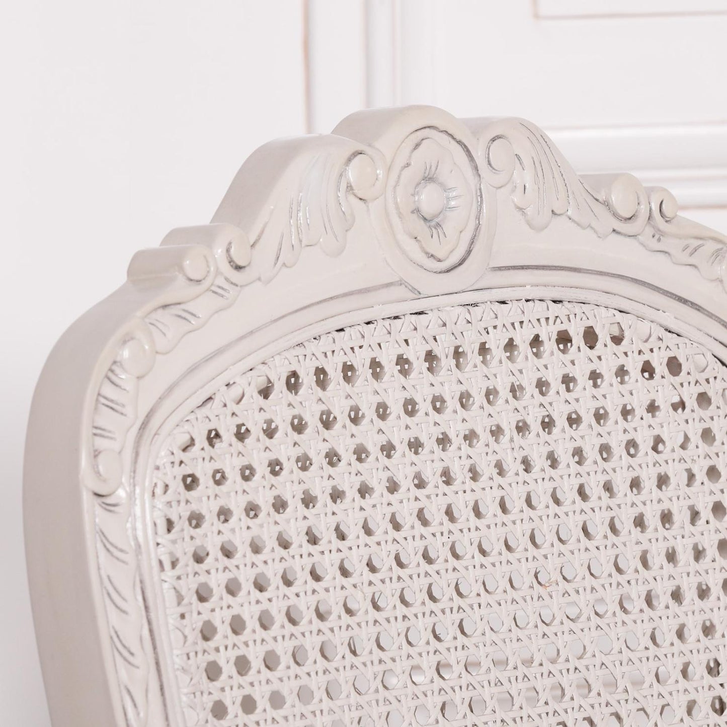 [Set of 2] Maison Reproductions Off White Rattan Dining Chairs / Bedroom Chairs - MWF28