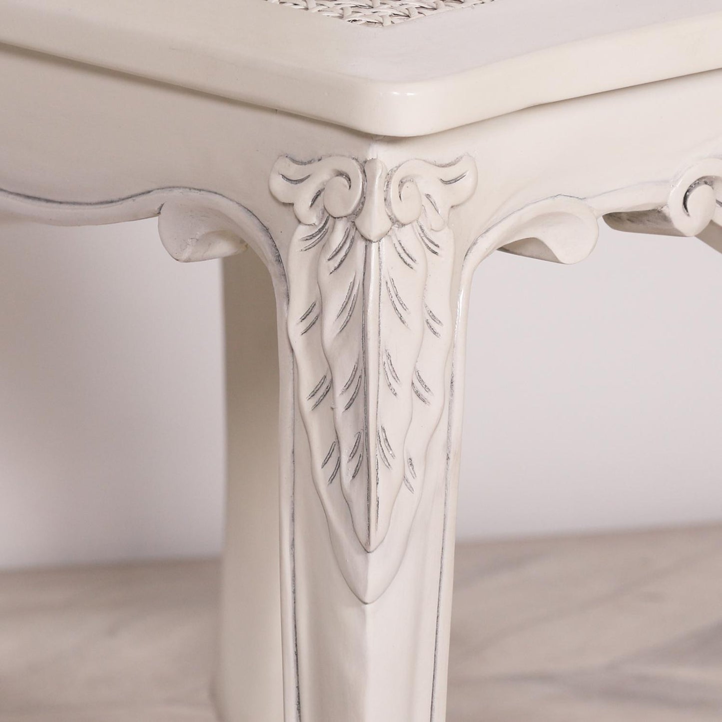 [Set of 2] Maison Reproductions Off White Rattan Dining Chairs / Bedroom Chairs - MWF28
