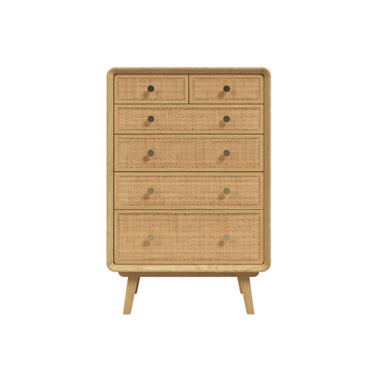 Millen 2+4 Drawer Chest in Oak - 3331002