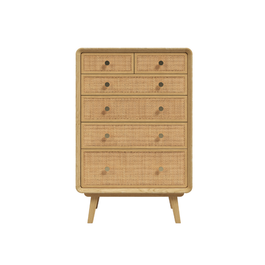 Millen 2+4 Drawer Chest in Oak - 3331002