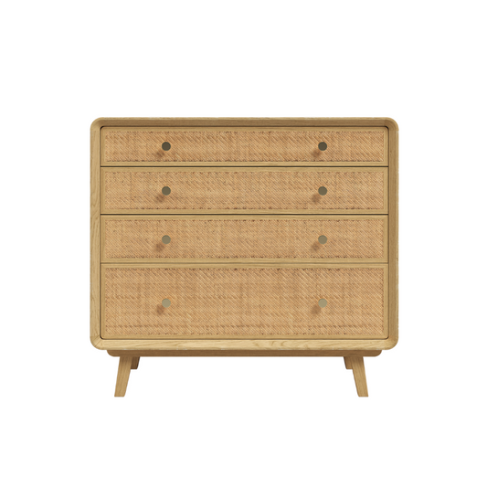Laura Ashley Millen 4 Drawer Chest in Oak - 3331003