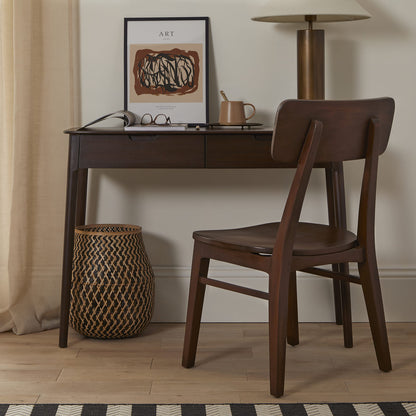 Fishe & Lilly Norway 2 Drawer Walnut Console Table