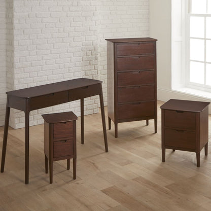 Fishe & Lilly Norway Narrow Walnut Bedside Table