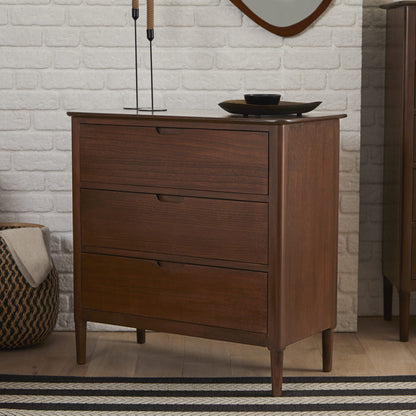 Fishe & Lilly Norway Walnut Chest of 3 Drawers