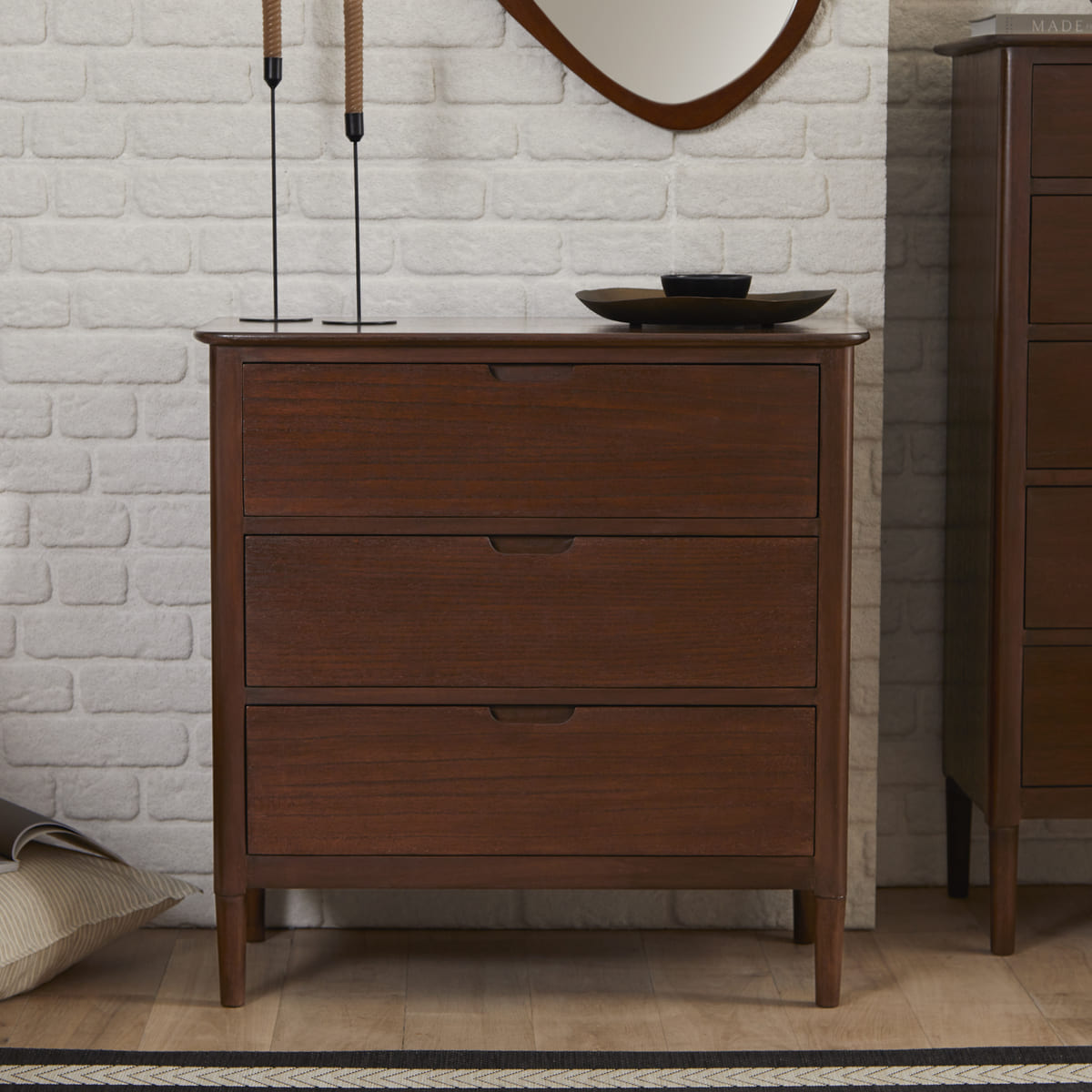 Fishe & Lilly Norway Walnut Chest of 3 Drawers