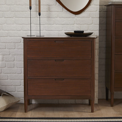 Fishe & Lilly Norway Walnut Chest of 3 Drawers