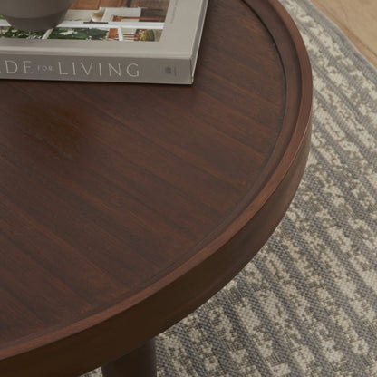 Fishe & Lilly Norway Walnut Round Coffee Table