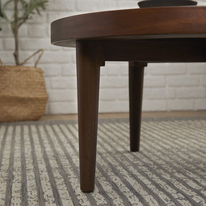 Fishe & Lilly Norway Walnut Round Coffee Table