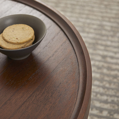 Fishe & Lilly Norway Walnut Round Coffee Table