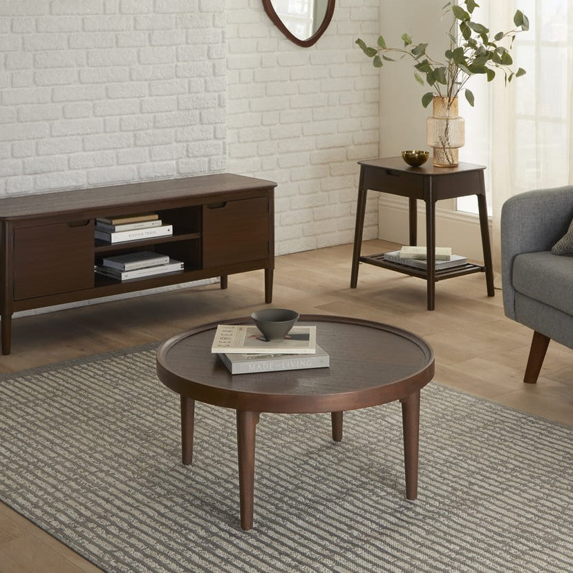 Fishe & Lilly Norway Walnut Round Coffee Table