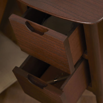 Fishe & Lilly Norway Narrow Walnut Bedside Table