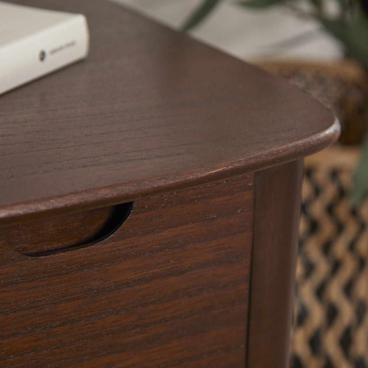Fishe & Lilly Norway Narrow Walnut Bedside Table