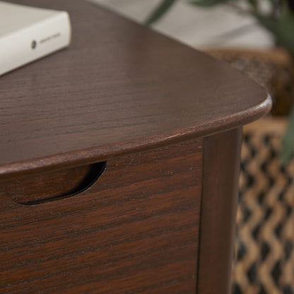 Fishe & Lilly Norway Narrow Walnut Bedside Table