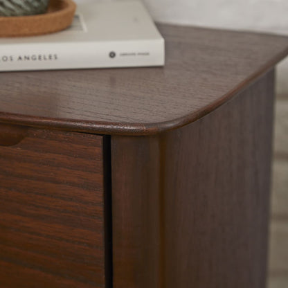 Fishe & Lilly Norway Narrow Walnut Bedside Table
