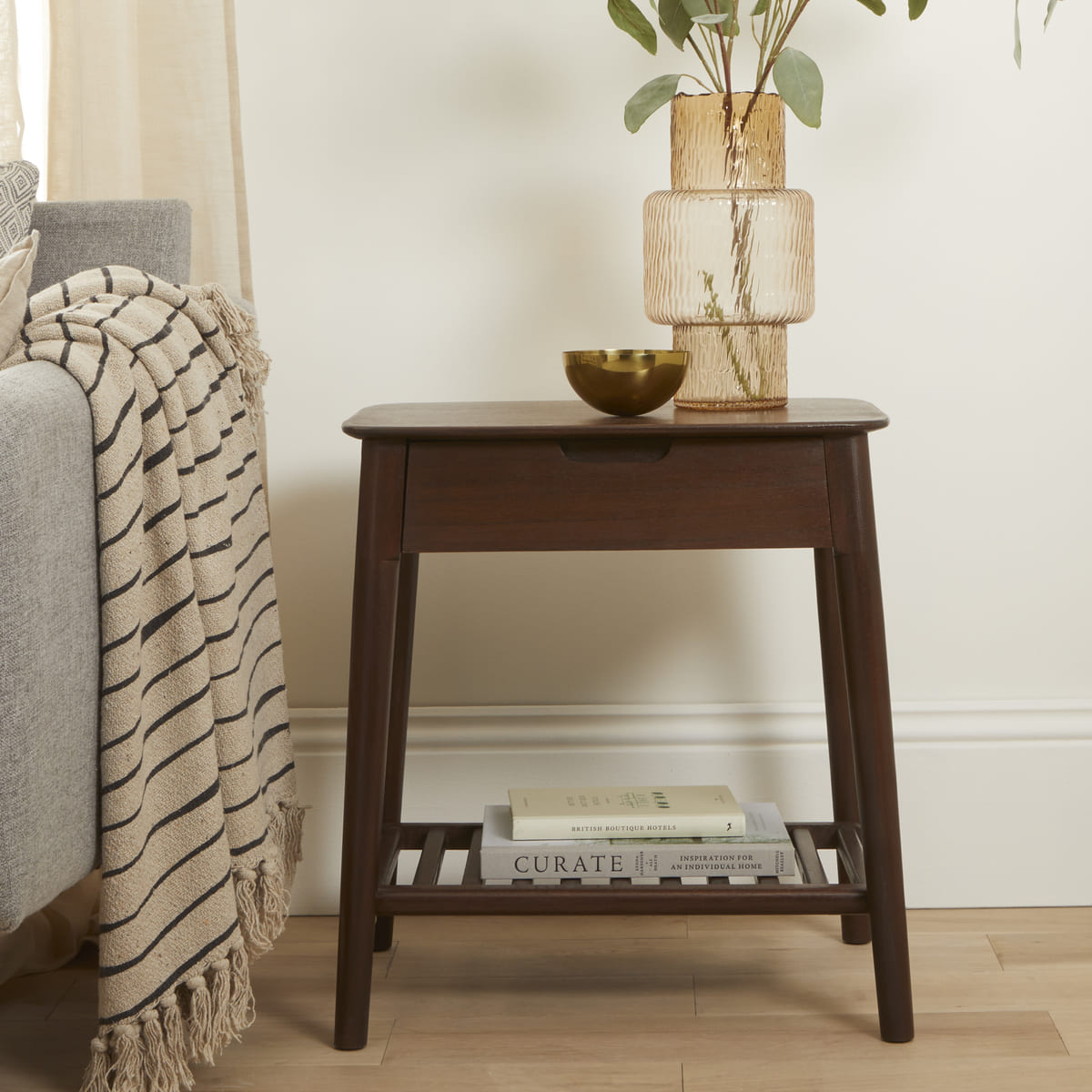 Fishe & Lilly Norway Walnut Side Table