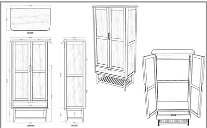 Fishe & Lilly Norway Walnut Wardrobe